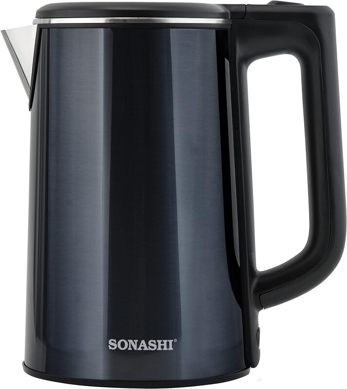 Sonashi  SKT1810, 1.8 Litres Stainless Steel Cordless Kettle, with Auto Shut Off and Fast Boiling, LED indicator