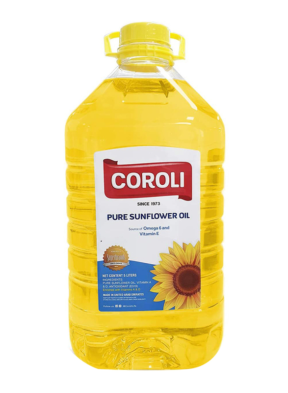 Coroli Pure Sunflower Oil, 5 Liter