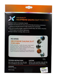Neoprene Sauna Suit for Men, 2XL, Black