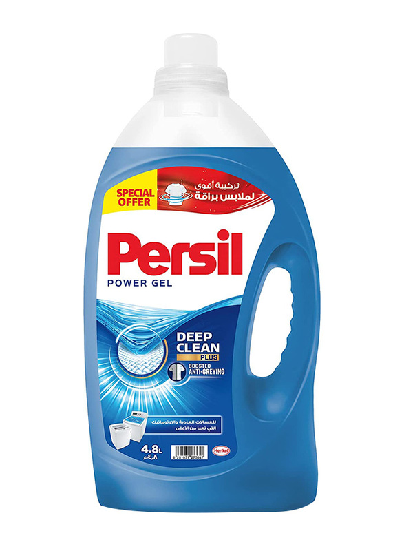 Persil Power Gel Deep Clean Liquid Detergent, 4.8 Liter
