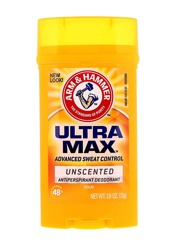 Arm & Hammer Ultra Max Solid Unscented Antiperspirant Deodorant, 73gm