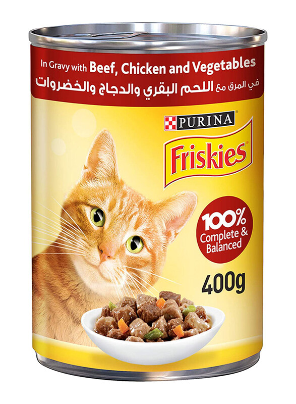 

Purina Friskies Beef Chicken and Vegetables Cat Wet Food, 400g