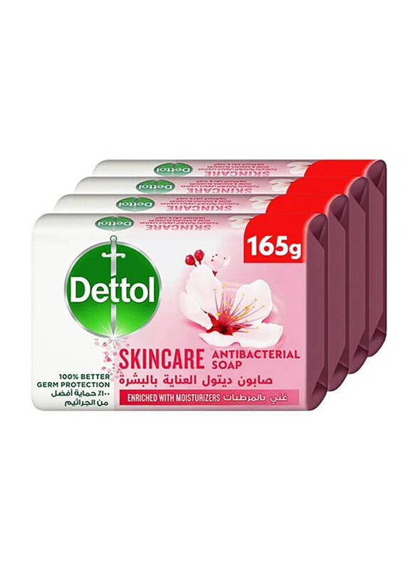 

Dettol Skincare Soap Bar, 4 Pieces, 165gm
