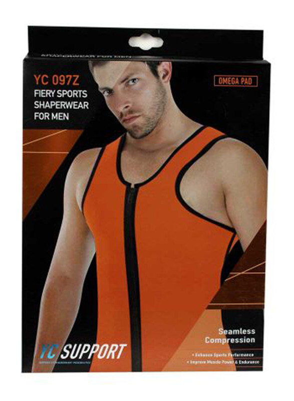 

YC Support Sports Shapewear for Men, 2XL, Orange