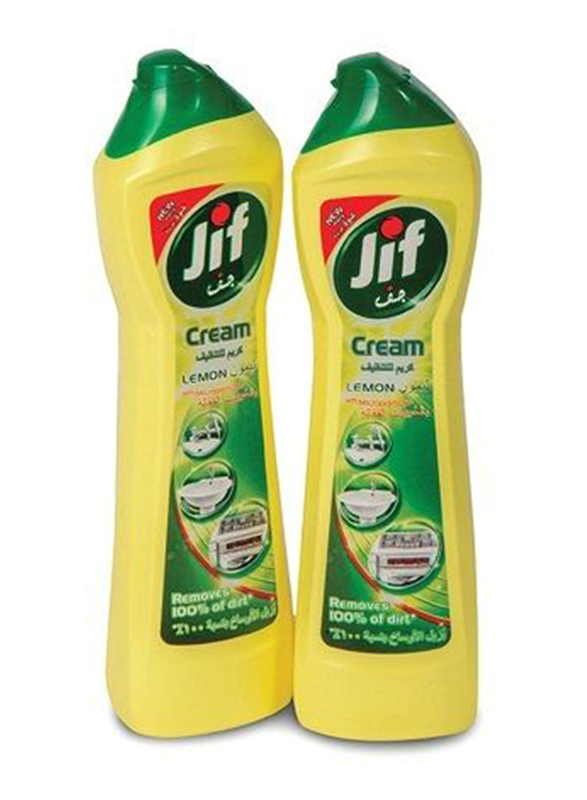 Jif Cream Lemon All Purpose Cleaner, 2 x 500ml