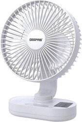 Geepas GF21157, 8 inch Rechargeable Fan with Night Light 3 Speed Settings Lithium Battery 9hrs Working 