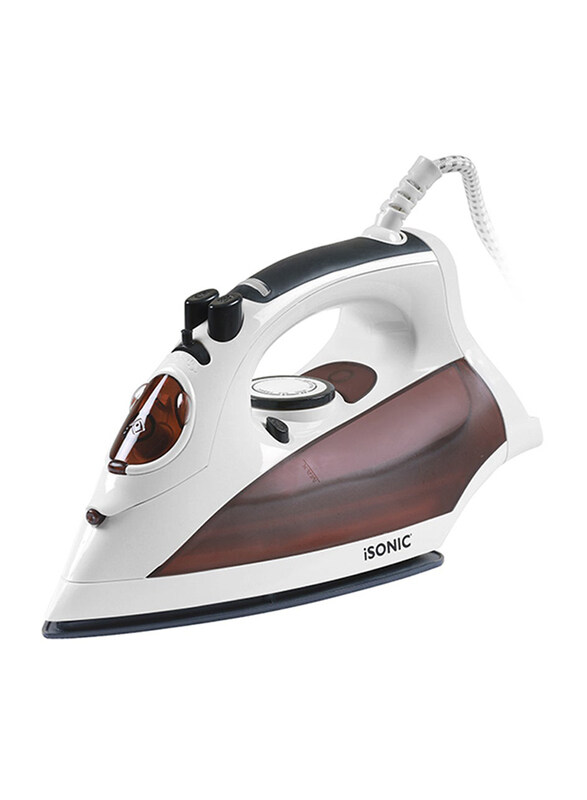 

Isonic Electric Steam Iron, 2200W, IN 302, White/Brown