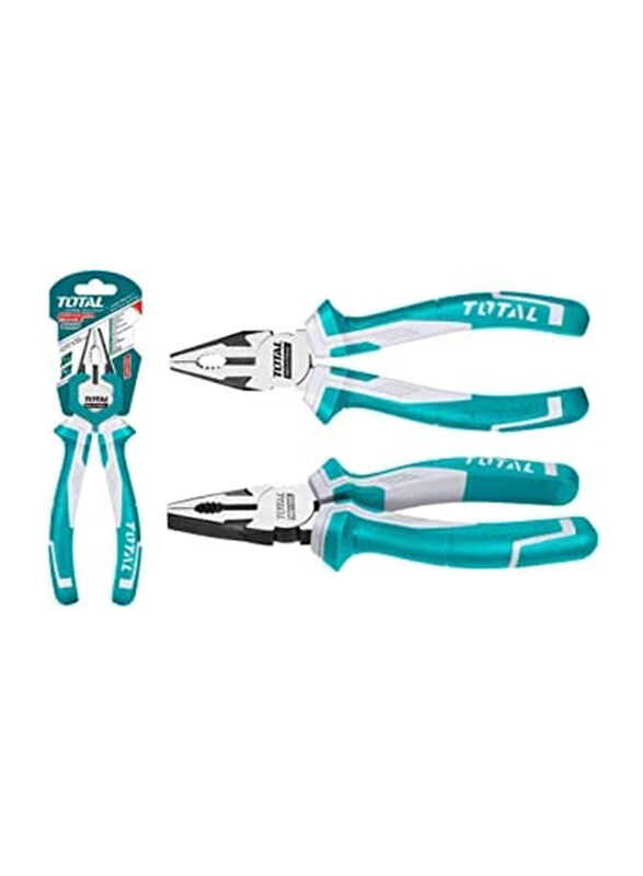 

Total Combination Pliers, 8 inch, THT110606P, White/Teal