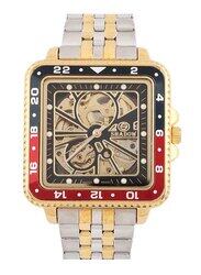 Shadow Anlog Watch for Men with Metal Band, Water Resistant, Silver/Gold-Gold