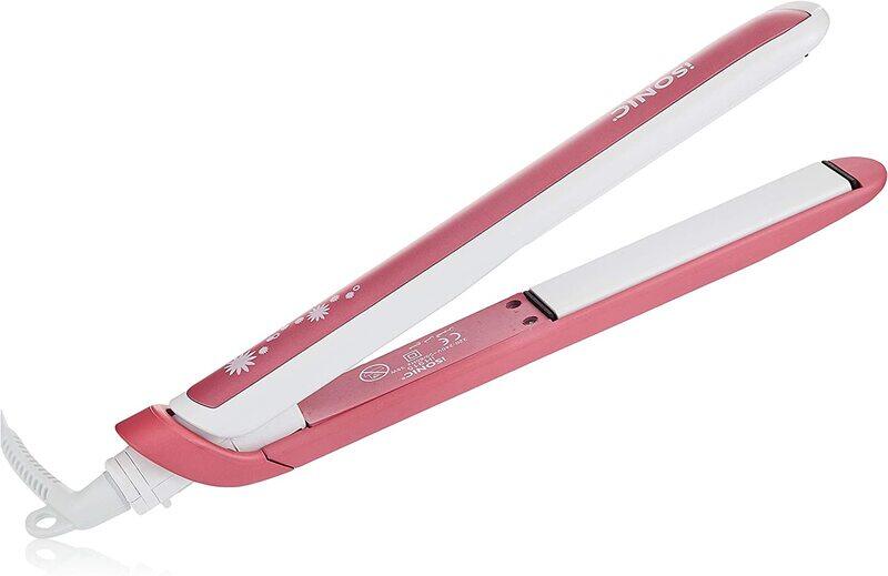 

Isonic Floating Plate Hair Straightener, 35W, IH 915, Pink/White