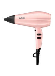 BaByliss Dc Ionic Diffuser Hair Dryer, 2200W, 5337PRSDE, Pink/Black