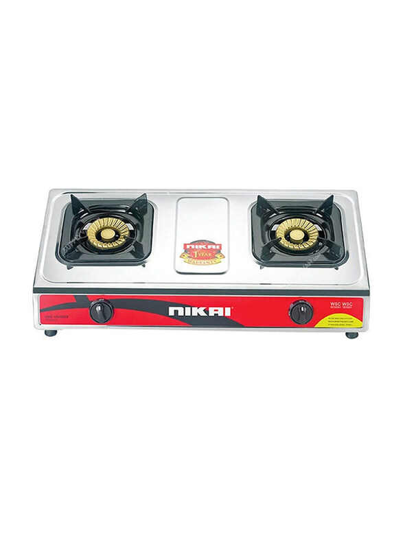 

Nikai 2-Burner Gas Burner, Stainless Steel, NG942TF, Silver