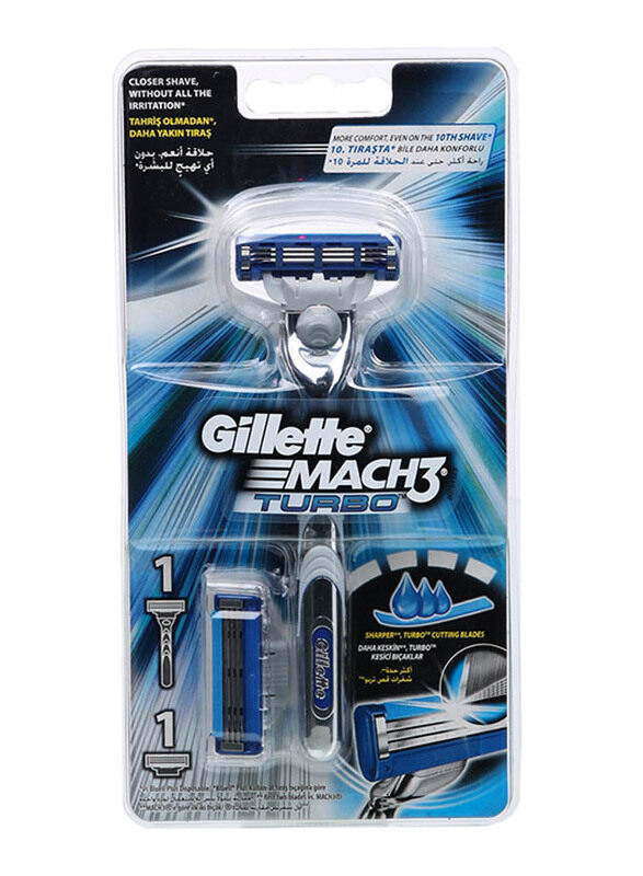 

Gillette Mach 3 Turbo Shaving Razor, 1 Razor + 1 Blade