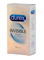 Durex Invisible Condoms, 12 Pieces