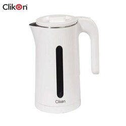 Clikon CK5142, 1.5L Electric Kettle with Odourless, Food Safe Plastic Finishing, Water Level LED Indicator, Double Wall Premium Stainless Steel Body