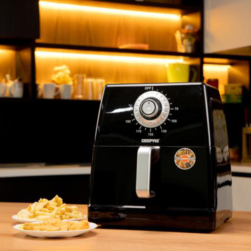 

Geepas 8L Air Fryer with Non-Stick Basket, 1700 Watts, GAF37520, Black
