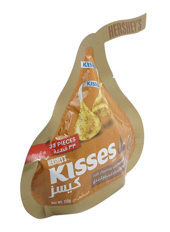 

Hersheys Kisses Milk Chocolate with Hazelnut Chocolates, 33 Pieces, 150g