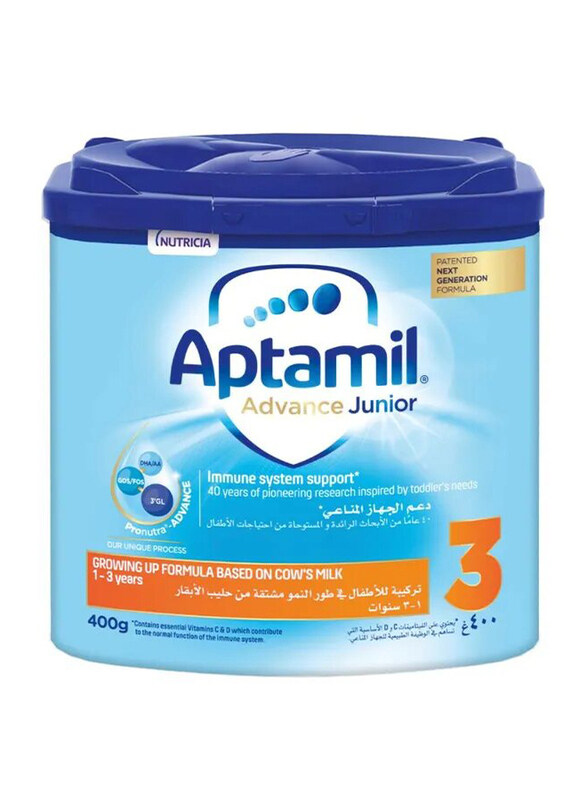 

Aptamil Advance Junior 3 Next Generation Stage Milk Formula, 1-3 Years, 400g