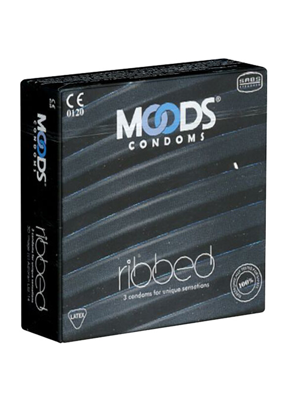 

Moods Ribbed Condoms, 3 Pieces