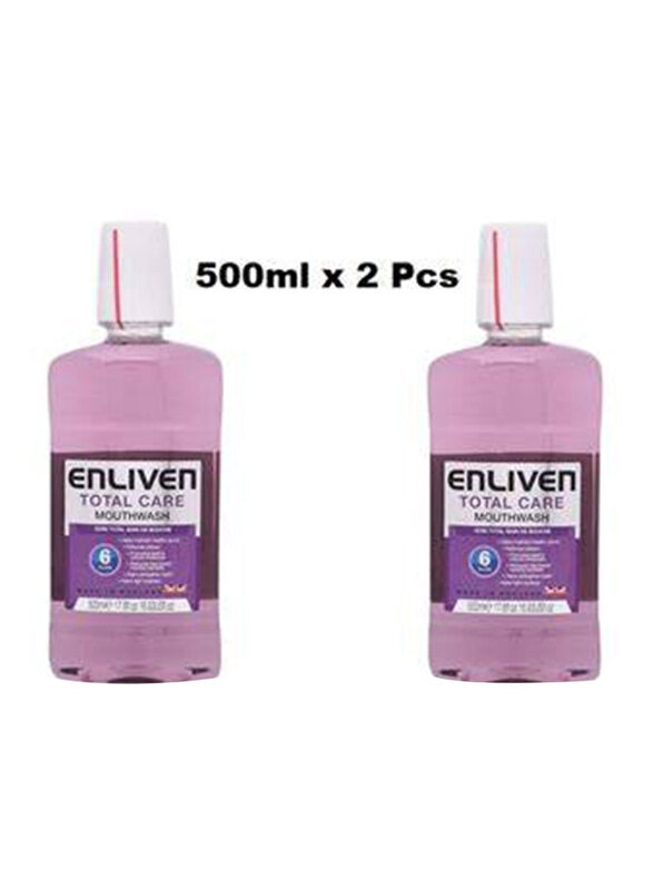 

Enliven Total Care Mouth Wash, 2 Pieces, 500ml