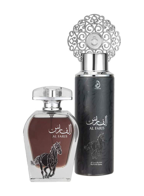 

Arabiyat 2-Piece Al Faris Gift Set for Men, 100mlEDP Perfume, 200ml Deodorant