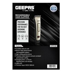 GEEPAS GTR1383 ,  RECHARGEABLE TRIMMER