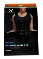 Neoprene Sauna Suit for Women, 2XL, Black