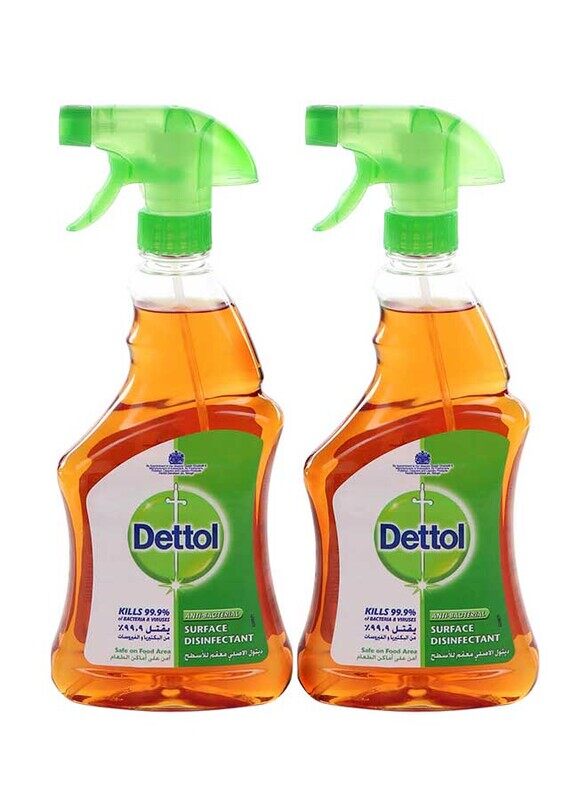 

Dettol Original Antibacterial Trigger Spray Surface Disinfectant Liquid, 2 x 500ml