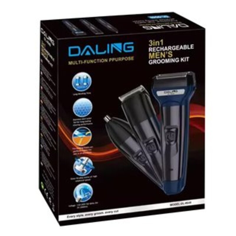 Daling  DL-9048 , 3 In 1 Gents Rechargeable Grooming Kit