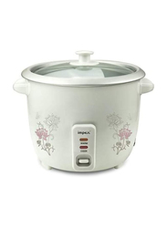 Impex 1L Electric Rice Cooker with Steamer, 400W, RC-2801, White
