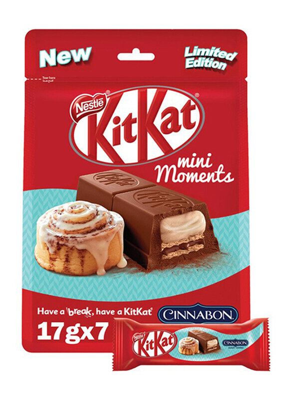 

Nestle Kit Kat Mini Moments Cinnabon Chocolate Bar, 119g