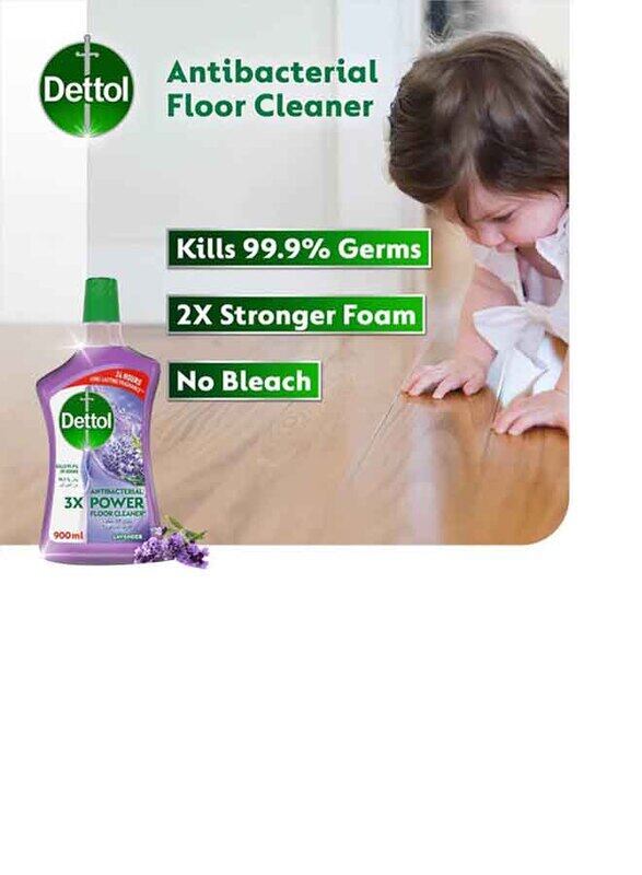 Dettol Lavender Antibacterial Power Floor Cleaner, 2 x 900ml