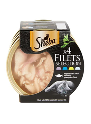 Sheba Mix Filet Selections Cat Wet Food, 4 x 60g