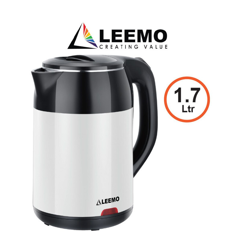 LEEMO LKSS002DW,STAINLESS STEEL DOUBLE WALL ELECTRIC KETTLE 1.7L
