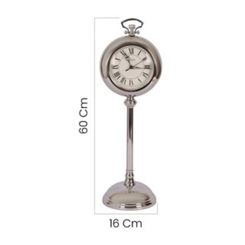 Modern TC-804-SILVER,  Decoration Clock With Stand