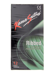 Kamasutra Ribbed Condoms, 12 Pieces