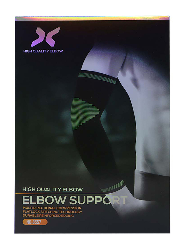 Long Elbow Support, Black