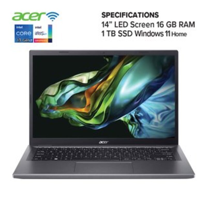 Acer Aspire 5 A514 56M 74KN INTEL CORE i7  , 16GB RAM , 1TB SSD , INTEL IRIS GRAPHICS , 14 " LED SCREEN , WINDOW 11 HOME