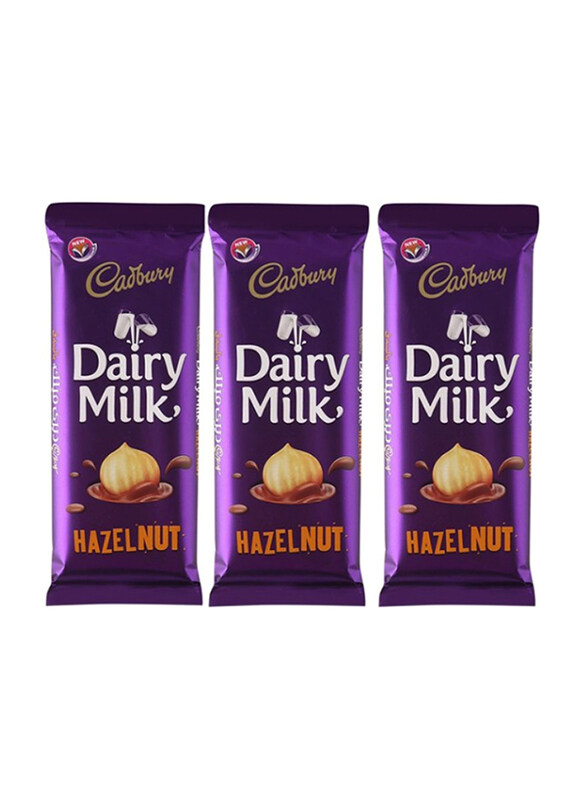 

Cadbury Dairy Milk Hazelnut Chocolate, 3 x 90g