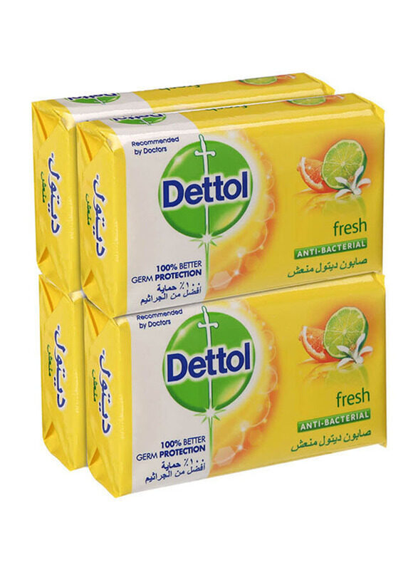 

Dettol Fresh Soap Bar, 4 Pieces, 120gm