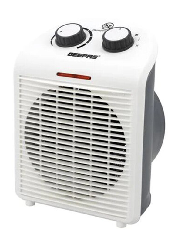

Geepas Fan Heater with 2 Heat Setting, White