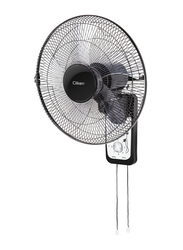Clikon Wall Fan with Remote, 45W, 16-inch, Black