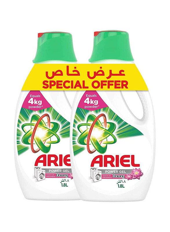 

Ariel Downy Power Gel Liquid Detergent, 2 x 1.8 Liter
