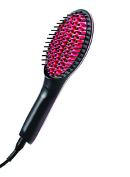 Sonashi Simply Straight Ceramic Brush Hair Straightener, Black/Pink