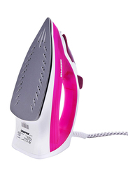 Geepas Electric Steam Iron, 1300W, GSI7808, White/Pink