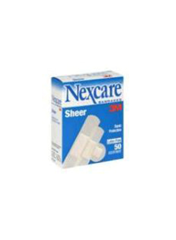 3M Nexcare Sheer Bandage, 50 Strips