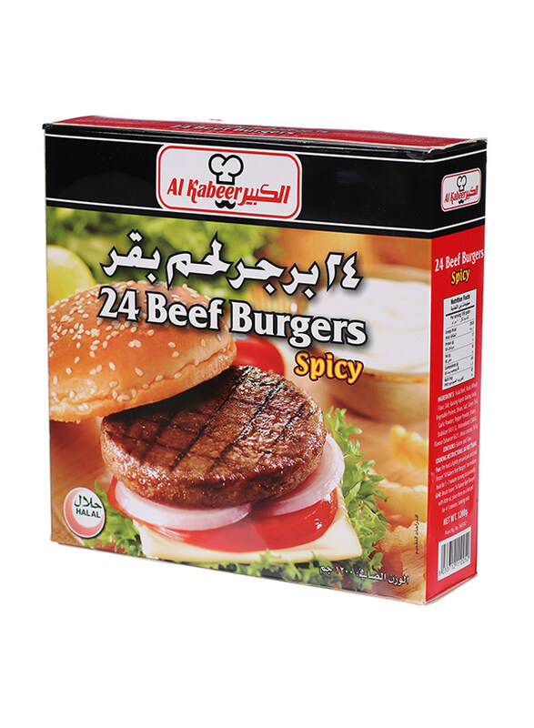 

Al Kabeer Frozen Hot & Spicy Beef Burger, 24 x 1.2 Kg