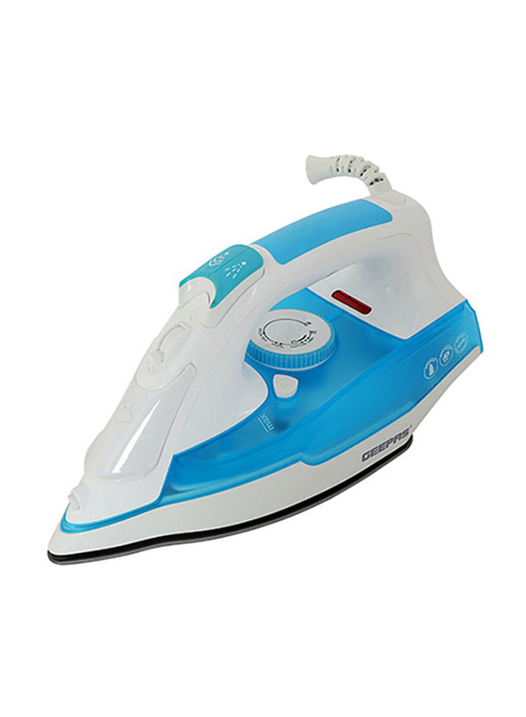 Geepas Steam Iron, 2400W, GSI7809, Blue/White