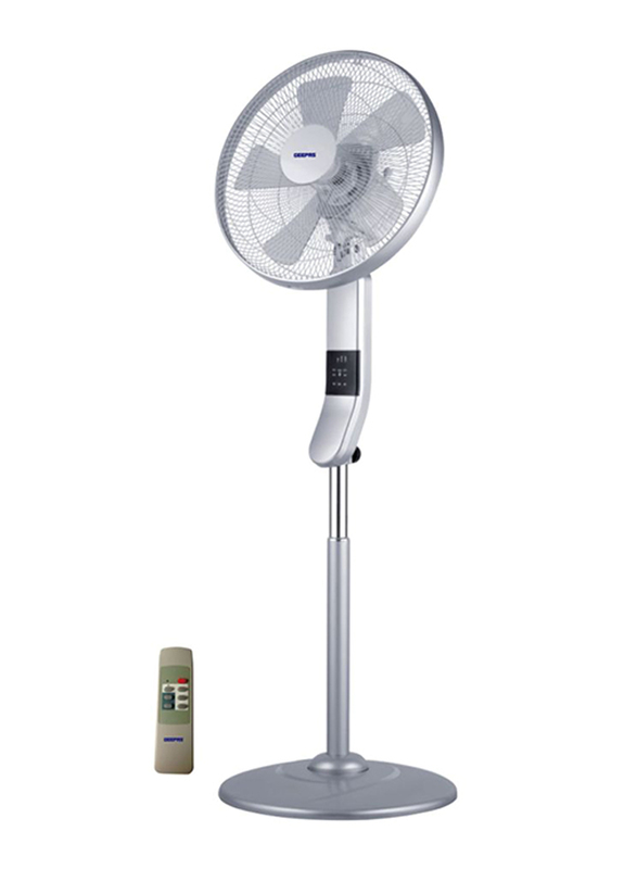 Geepas Non Rechargeable Stand Fan, 16-inch, White