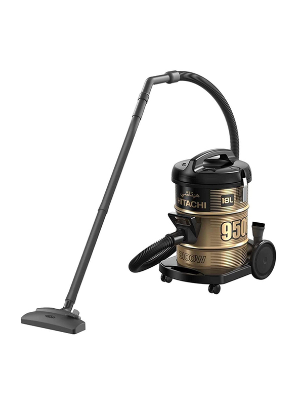 Hitachi Drum Vacuum Cleaner, CV950F24CBS, Black/Gold